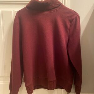 a new day Women's Burgundy Turtleneck Sweater Small